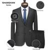 SHANSHAN Men's Notch Lapel Business Suit Set