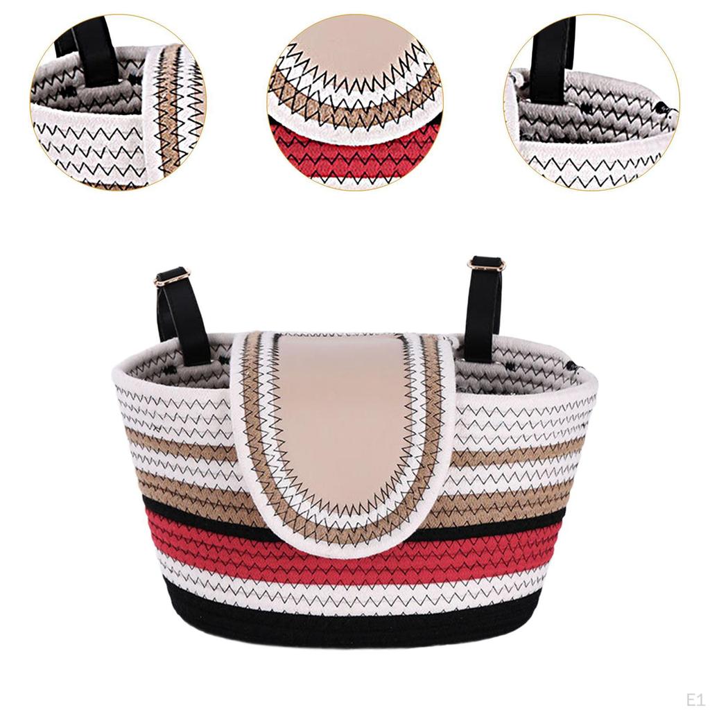 Bike Basket Adjustable Carrier Unique Decoration Front Handlebar Bicycle for