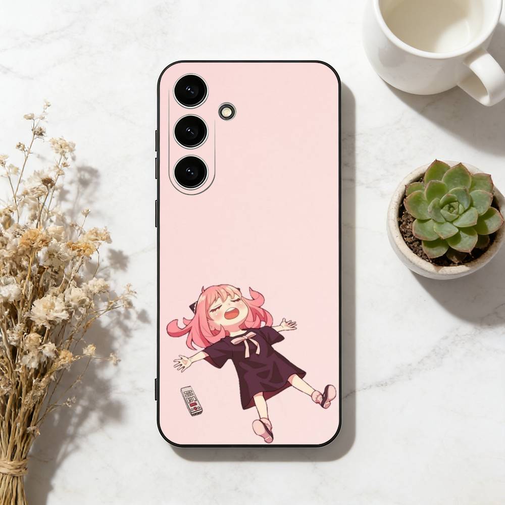 

C-Cute Anya Chibi Style Phone Case For Samsung Galaxy A73,A72,A71,A70,A53,A52,A51,Soft Black Shell Samsung a51 4g