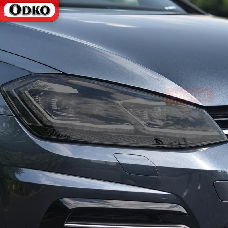 Car Headlight Protective Film For Volkswagen VW Golf 7 8 MK7 12-19 20- Car Tint Black Film Taillight Transparent TPU Sticker