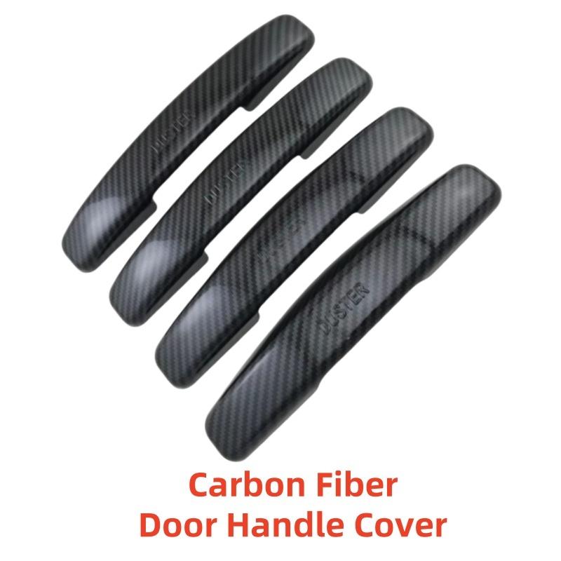 Accesorii Auto Crom Argintiu Pentru Renault Duster 2014 2015 2016 2017 2018 Fibra de Carbon Negru Lucios Autocolante Capac Mânere Uși