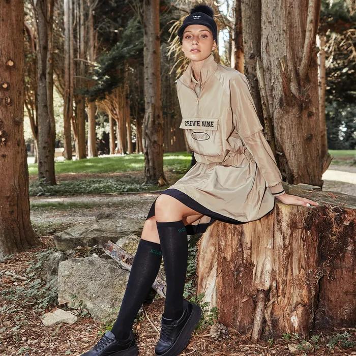 Women's Logo Knee Socks BK