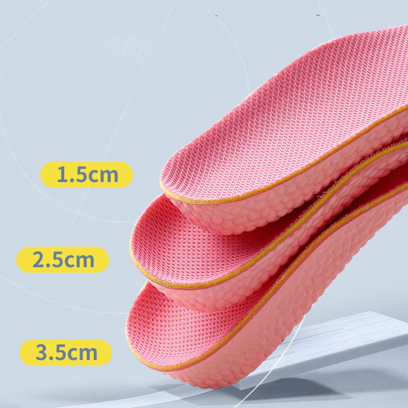 Plantillas Suaves para Aumentar la Altura Zapatillas Elevadores de Talón Espuma Viscoelástica Ligeras Almohadillas para Zapatos para Hombres Mujeres Soporte de Arco Plantillas Ortopédicas