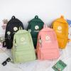 School Opening Must Have Small Daisy Printed Backpack Large Capacity Student Canvas Book Bag Korean Version Girl Four-piece Knapsack Set
