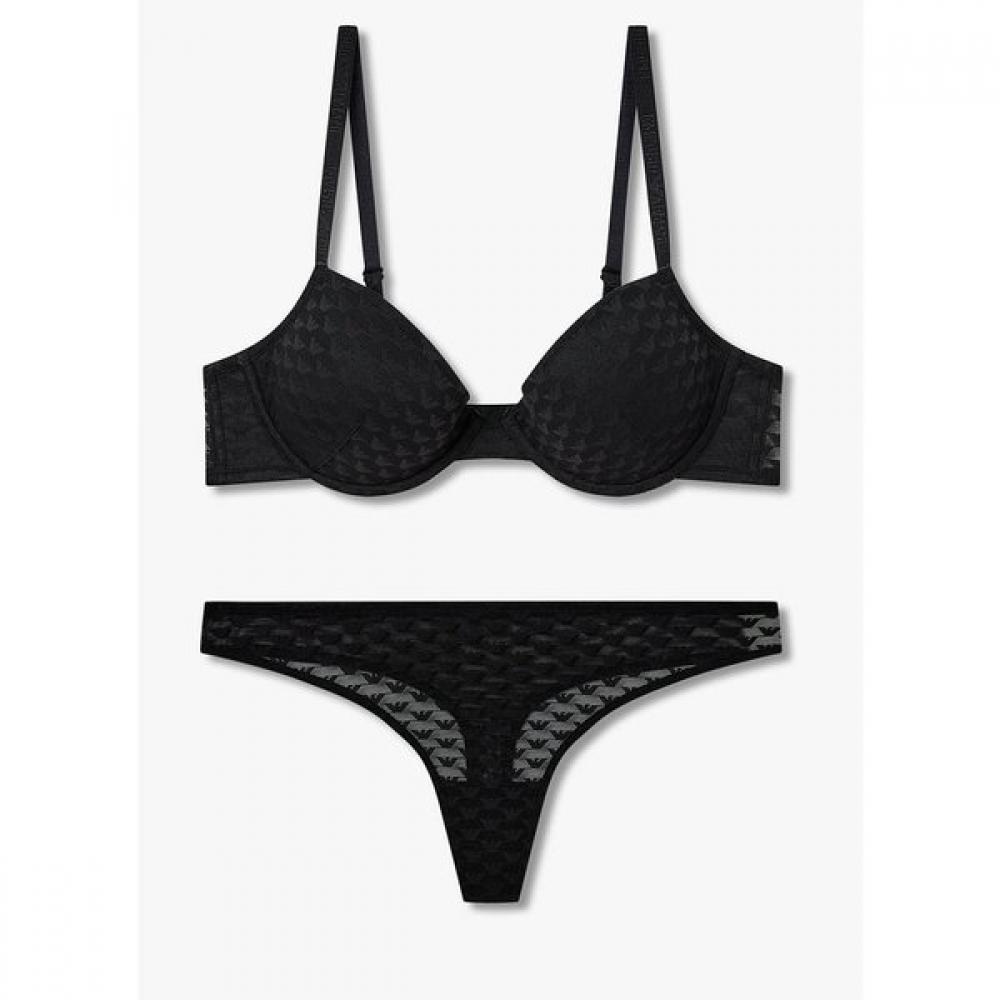 

Emporio Armani Women S Removable puSh Up Bra T panTy SeT Eagle paTTern 0825385523 0825310523 80C/M(95)