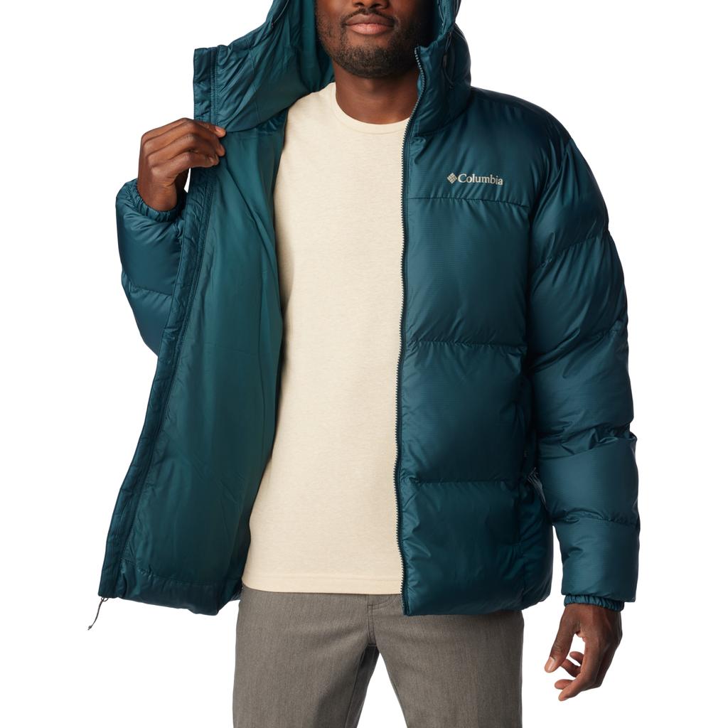 Columbia Puffect Hooded Jacket, Mens Navy Jacket