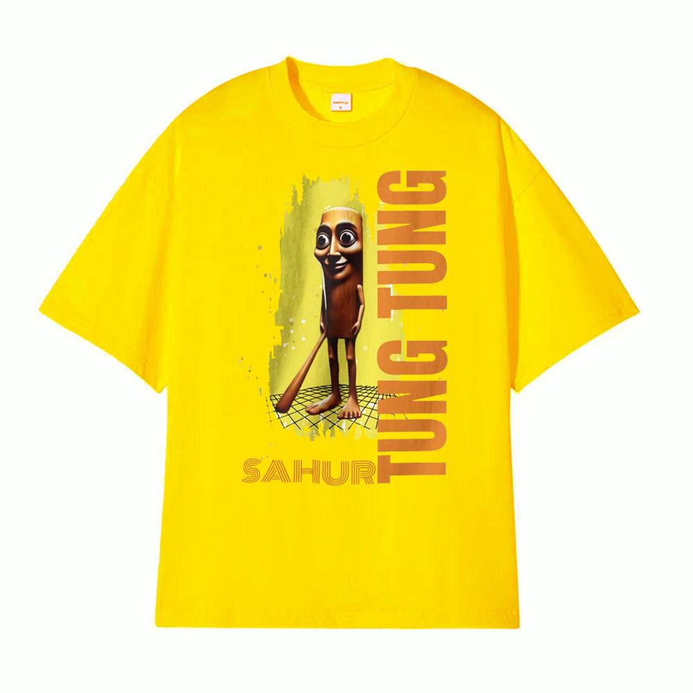 Funny Tung Sahur Meme Tshirt Tralalero Tralala Shark Tee Shirt Men Women Fashion Hip Hop Humor Style  Summer Pop Cotton T Shirt