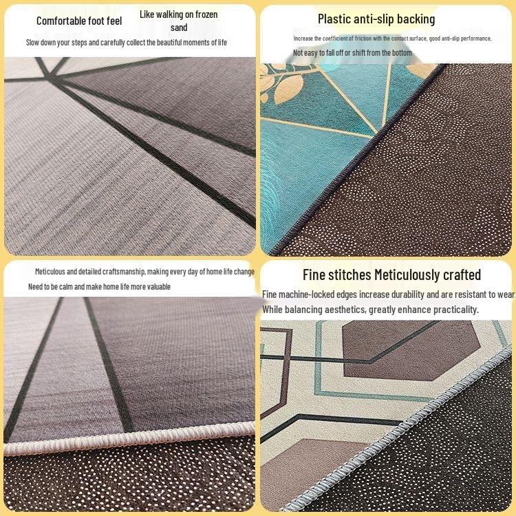 Crystal Velvet Non-Slip Car Floor Mats - Dirt & Wear-Resistant, Easy To Clean.