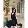 Sweet Age-reducing White French Suspender Dress Women's Spring Vacation Style Small Loose Cake Long Skirt