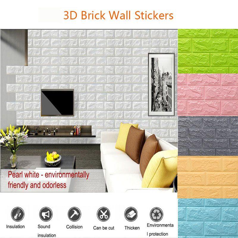 Modern 3d Brick Wall Sticker Self-adhesive Waterproof Panel Decor