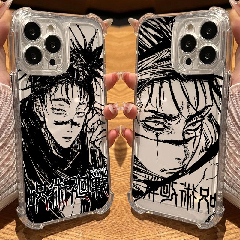 Jujutsus Chosos Kaisens Phone Case Clear For iPhone 17 16 14 15 11 12 13 Pro Max 16E 15 Plus 17 Air Soft Shockproof Cover Anime