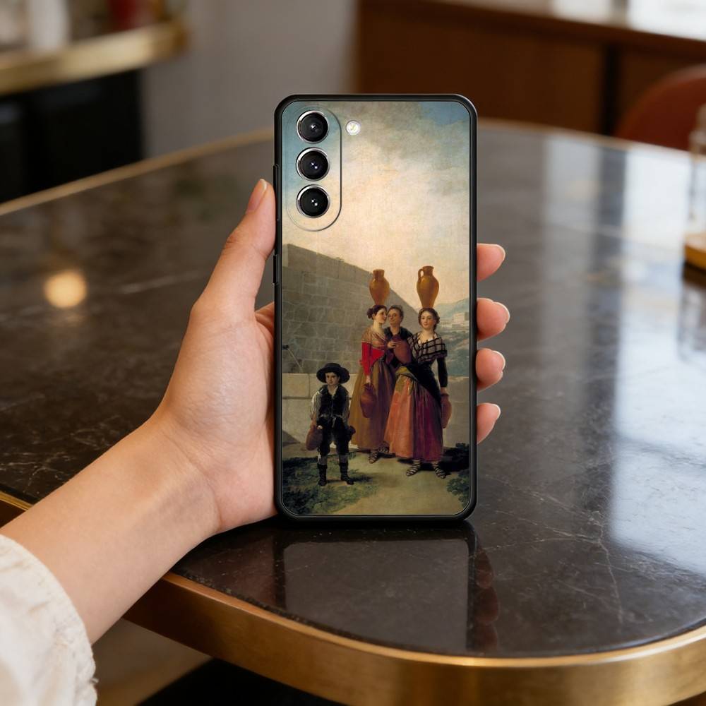 

F-Francisco Art G-Goya Phone Case For Samsung S25,24,23,22,30,21,10,9,Ultra,Plus,Lite,FE,4,5 G Soft Black Case Samsung S26Plus