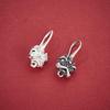 S925 Sterling Silver Pixiu Beast Face Earrings with Ear Hooks for Tassel Pendants, Semi-finished DIY Accessory