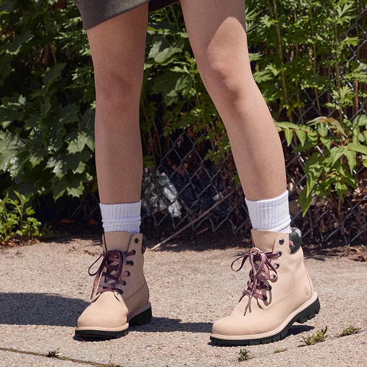 Timberland 6 Inch Outdoor Casual Waterproof Leather Short Martin Boots Women boots Light-Pink A2HXBW