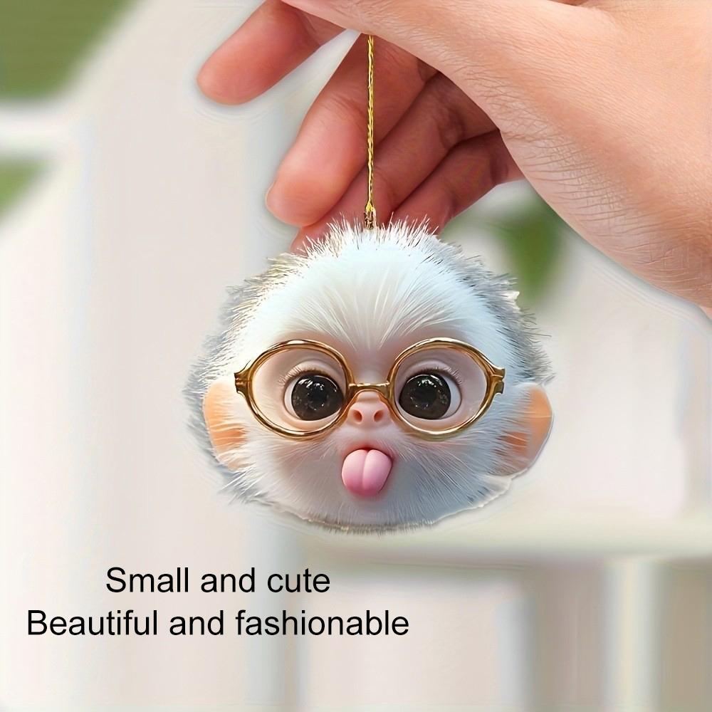 Acrylic Monkey Pendant Keychains Car Rear View Mirror Keychain with Cute Monkey for Versatile Party Gift Essentials