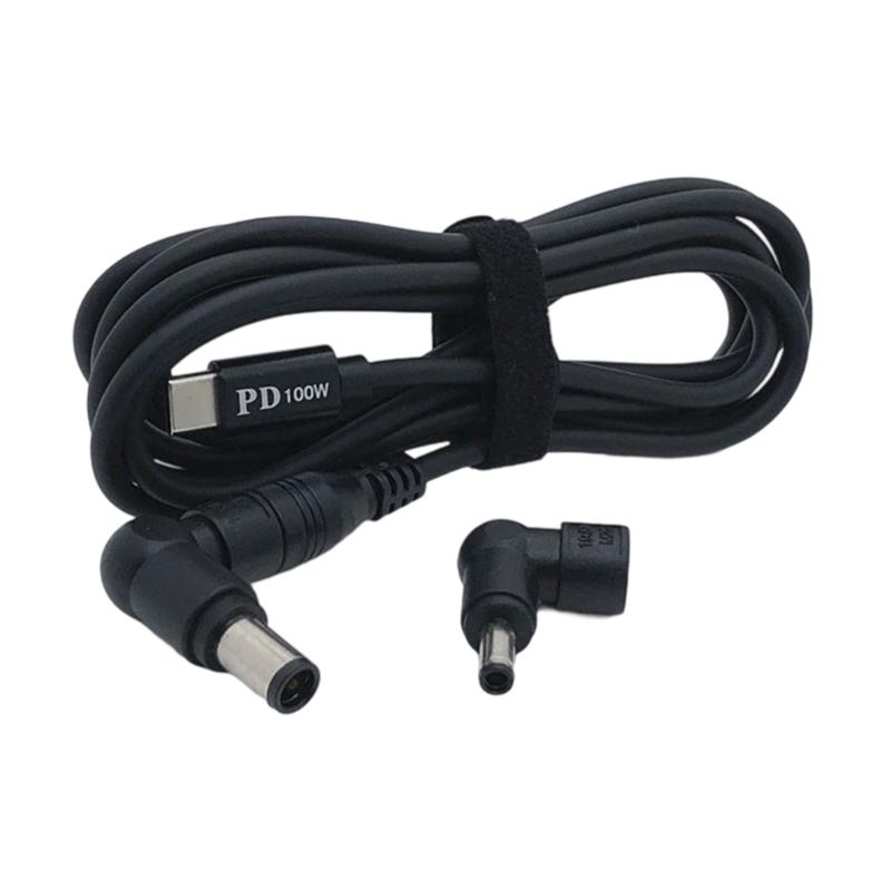 Fast Speed PD100W Charging Cord Type C To Round Tip Adapter 2M Length Lightweight Portable For Office Travel