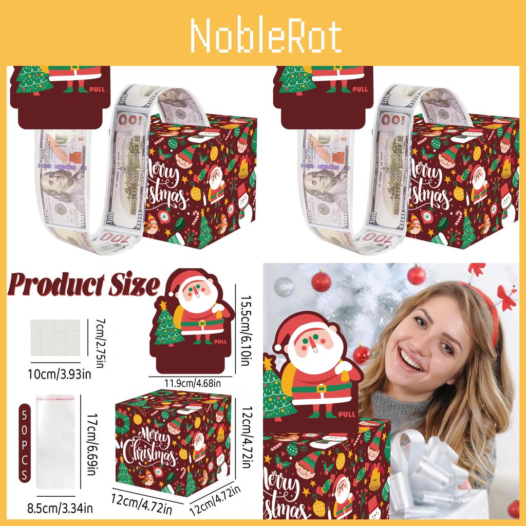 Tree Pattern Christmas Money Box Paper Gift Box For Christmas Decor Gifts