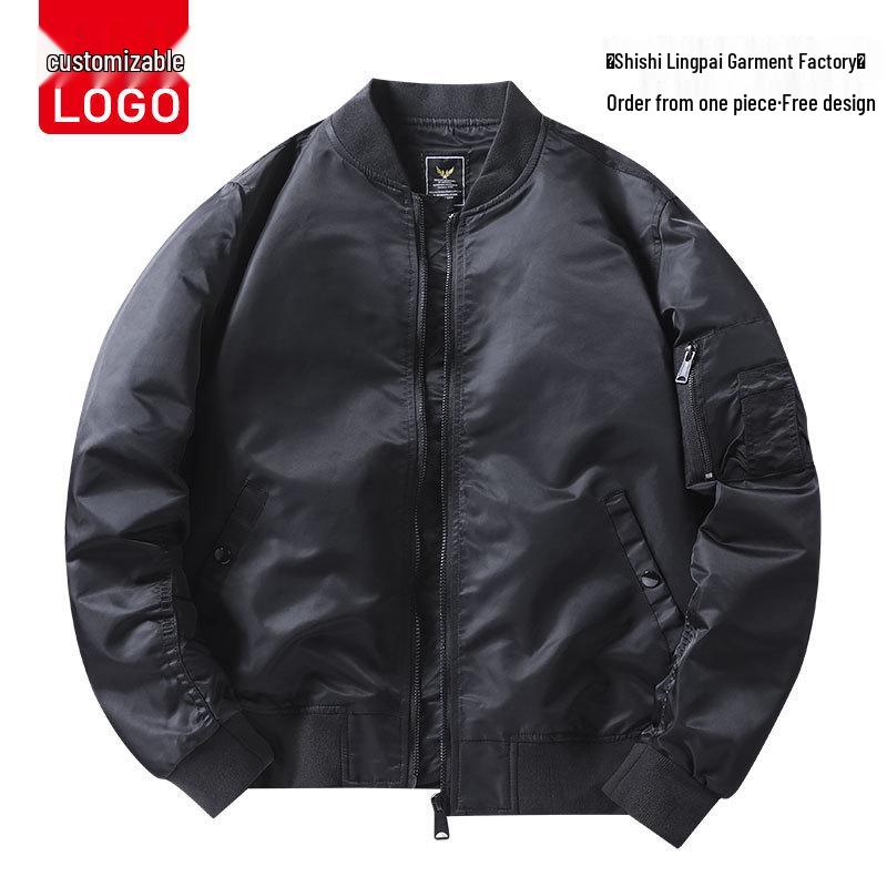 

Unisex MA1 Air Force Flight Jacket - Trendy, Thickened Cotton Baseball Outerwear for Spring, Autumn, and Winter. 5XL