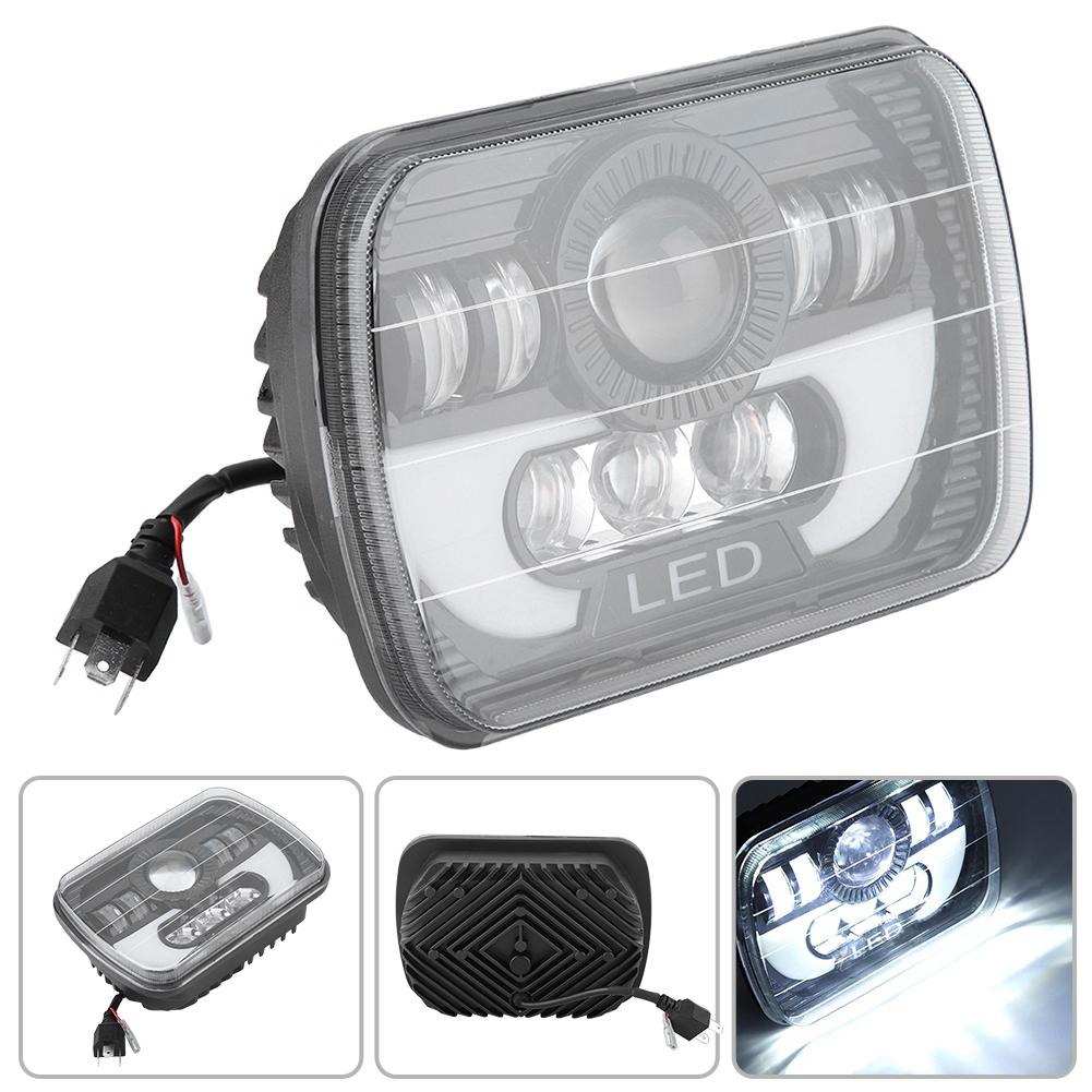 Lâmpadas de Farol LED Quadradas à Prova d'Água para Carro Automotivo 300W 7 Polegadas Feixe Selado para Jeep