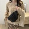 Foreign Style 2025 Spring New Retro PU Woven Women's Fanny Pack, Popular Shoulder Messenger Bag This Year, Trendy Breast Bag
