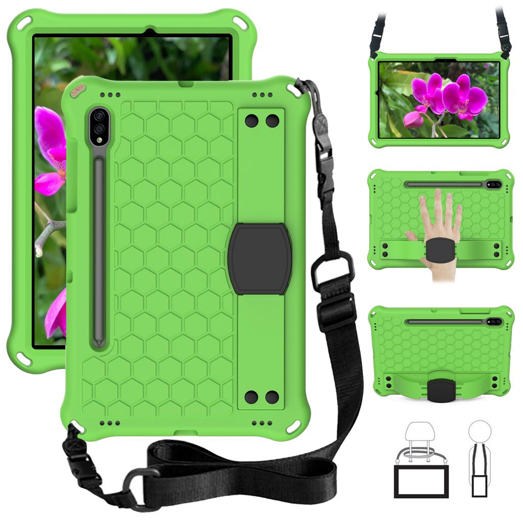 Kids Case For Samsung Galaxy Tab S7 S8 S9 S10FE S10Lite 11inch SM-T870 X700 X710 X520 X730 11" Wristband Tablet Cover with Strap