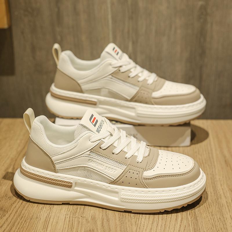 Trendy brand men's shoes, advanced sense, original design, casual sports, small white shoes, light and breathable mesh thick-soled Korean board shoes