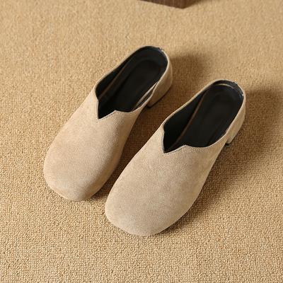 Mode Dames Platte Slippers Suède Trend Mules Schoenen Nieuwe Slingback Sandalen 2025 Zomer Casual Slippers Dames Slides Sandalias De Mujer