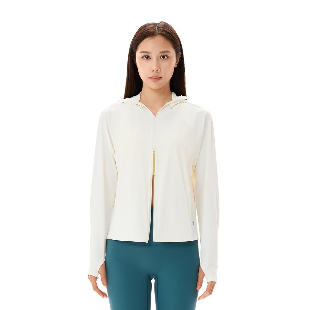 Li Ning Fitness Series Hooded Letter Logo Stitching Workout Jacket Women Jackets AFDW732-1