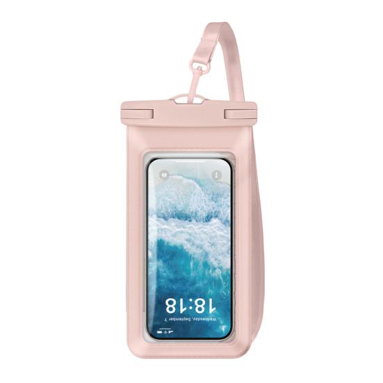 

Waterproof Phone Pouch with Lanyard Touchscreen Clear Floating Cell Phone Dry Bag Case Protector Beach Kayak Cruise Travel рожевий
