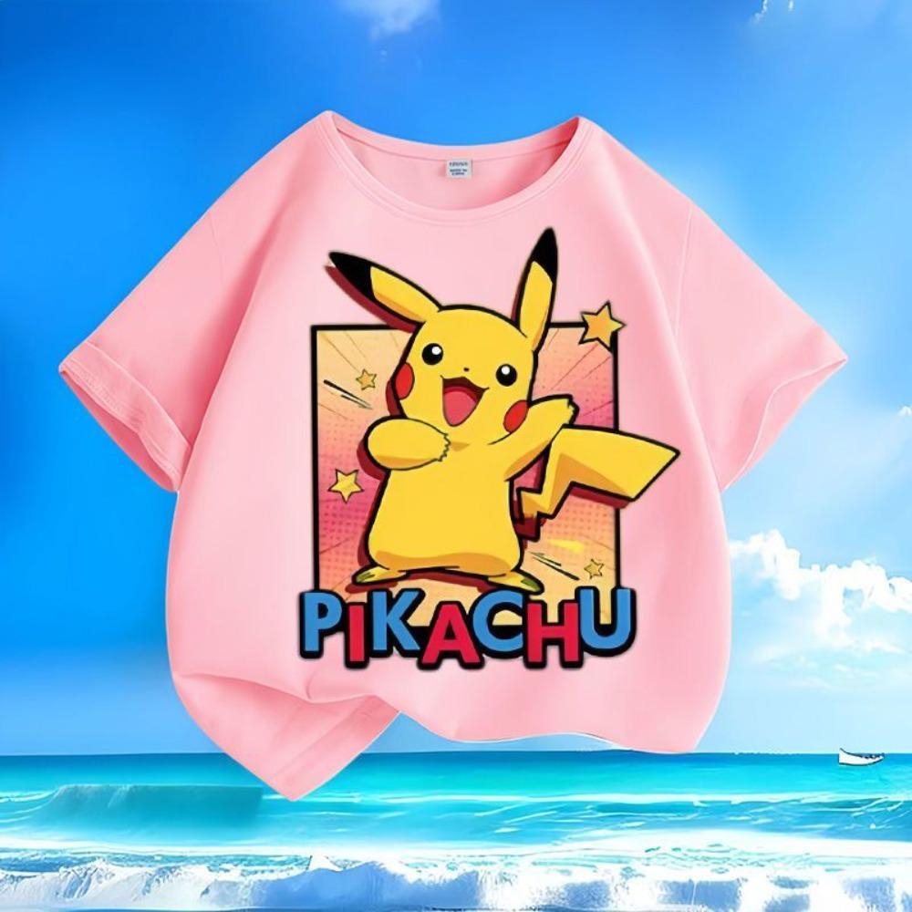 Children's T-shirts, children's short-sleeved T-shirts, round neck versatile tops