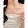 Minimalist silver love pull necklace women's high-end sense light luxury niche exquisite collarbone chain cold wind accessories