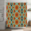 Abstract Wave Pattern Shower Curtain Modern Ocean Ripple Backdrop Bathroom Decor Waterproof Fabric