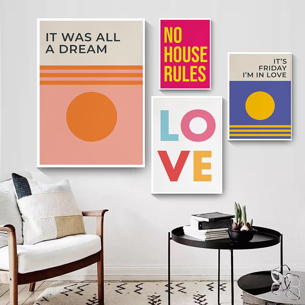 Famous Hip Hop Lyrics Music Queen Wall Art Poster Print Abstract Colourful Quote Inspirational Canvas Painting Room Home Decor