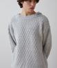 TRIP LE SENS Wool Hair Cable Hooded Knit_Brown