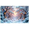 Winter Banner Winter Landscape Christmas Background Snowy Display Frosty Branches Holiday Background For Holiday Decorations