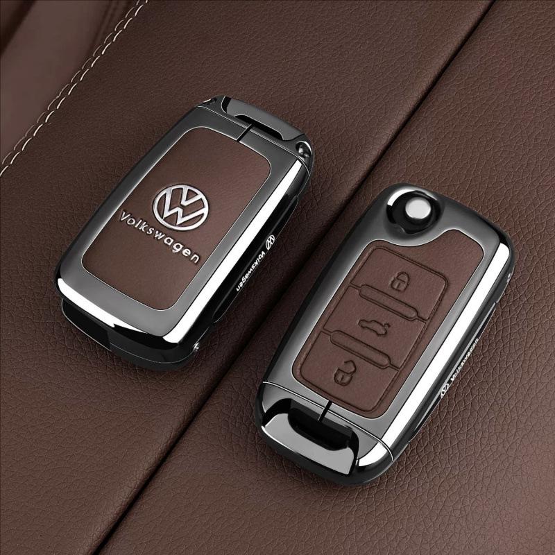Key Case for Volkswagen: Fits Teramont, Bora, Golf, Sagitar L, Tayron, Magotan, T-Roc, and T-Cross Models