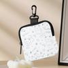 Large Capacity Cute Cat Print Portable Coin Purse Faux Leather Waterproof Mini Earphone Case with Key Ring Multifunctional