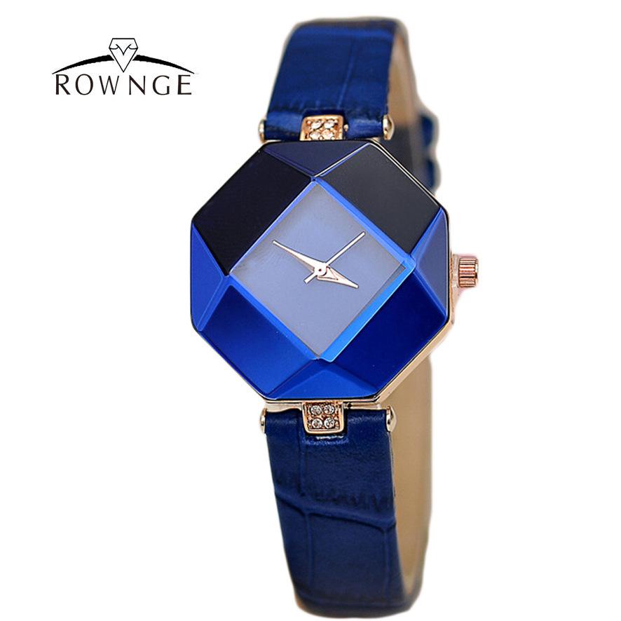 Wechat Business Fashion, Prismatic Rhombus Lens Ladies Rhombus Waterproof Watch 3340