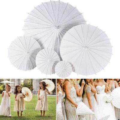 Bílá svatební deštník papír Photo Prop Cosplay Party Decor DIY Craft Svatební
