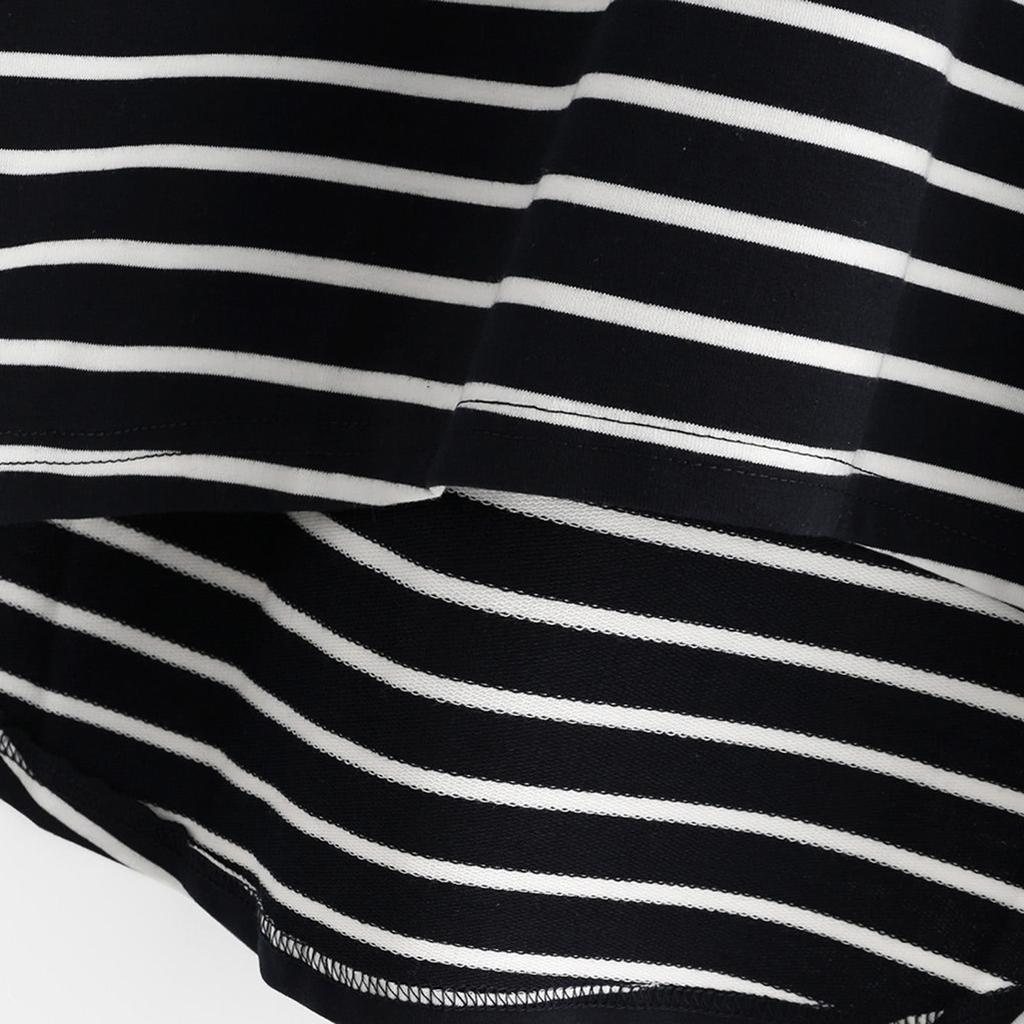 Plus Size Women Spring Autumn Black White Striped Hooded Sweatshirt Loose Long Sleeve Tops Casual Hoodie Streetwear
