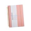 R6FF PU Leather Notebook 200 Pages Lined Twin Coil Binding Journal For Students Adult