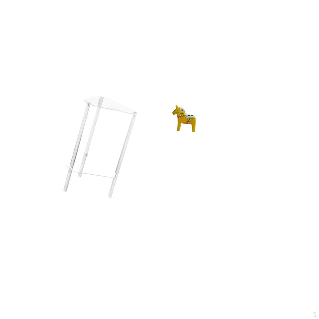 Minimalist Acrylic Nightstand with Modern Bedside Table And Dalecarlian Figurine for Living Room