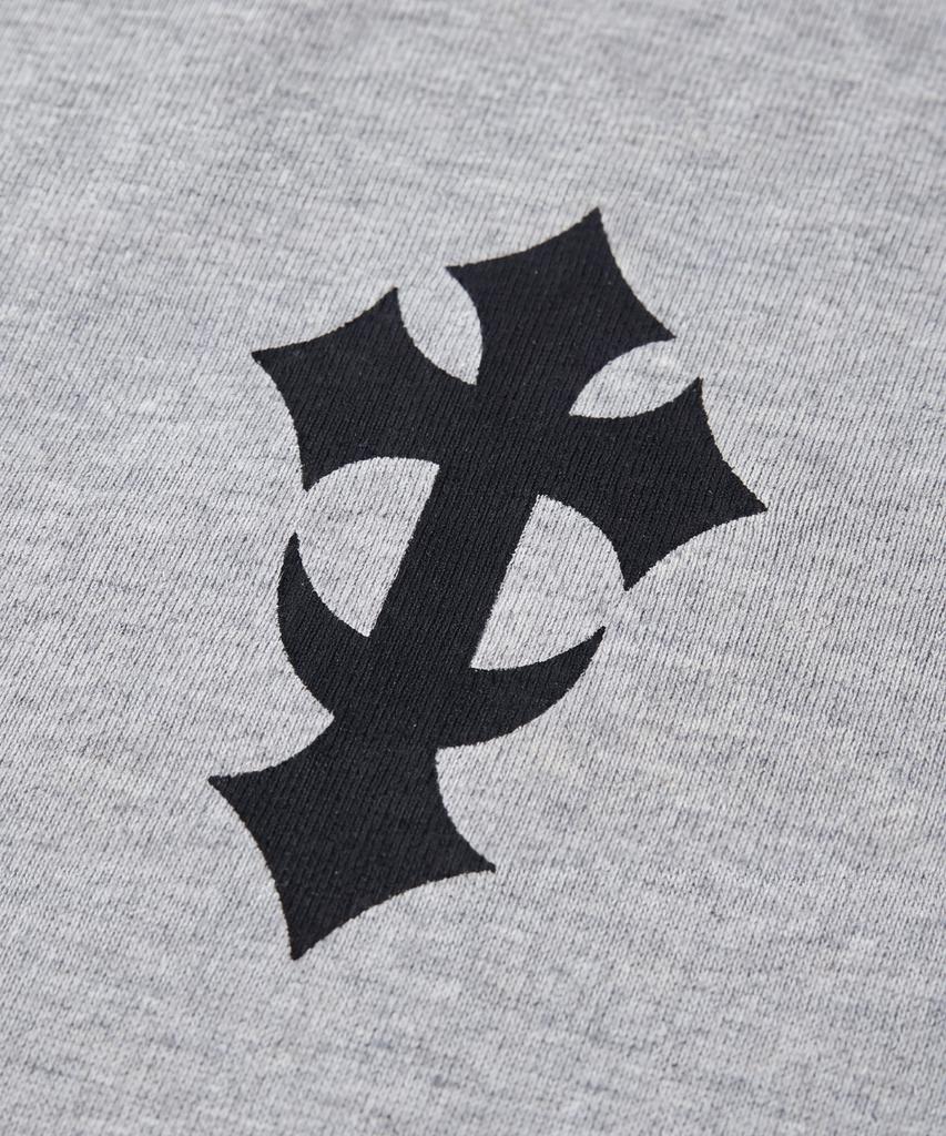 SAINTPAIN Sp Mini Cross Heavyweight Crop Short Sleeve Tee Melange Grey