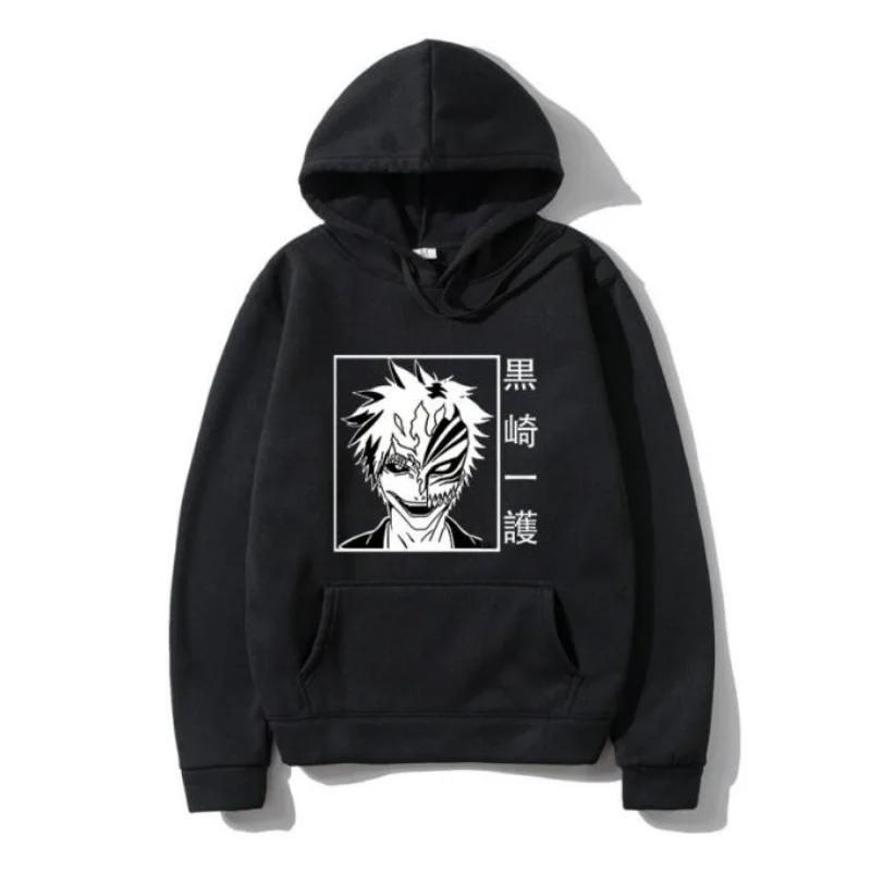 Bleach Anime Zaraki Kenpachi Print Hooded  Prevalent Hoodies Autumn Loose Streetwear Harajuku Unisex Sweatshirt
