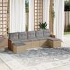 VidaXL Garden Lounge Set with Cushions 7 Pcs, Patio Sofas, Furniture Set, Outdoor Terrace Furniture, Beige 3260316