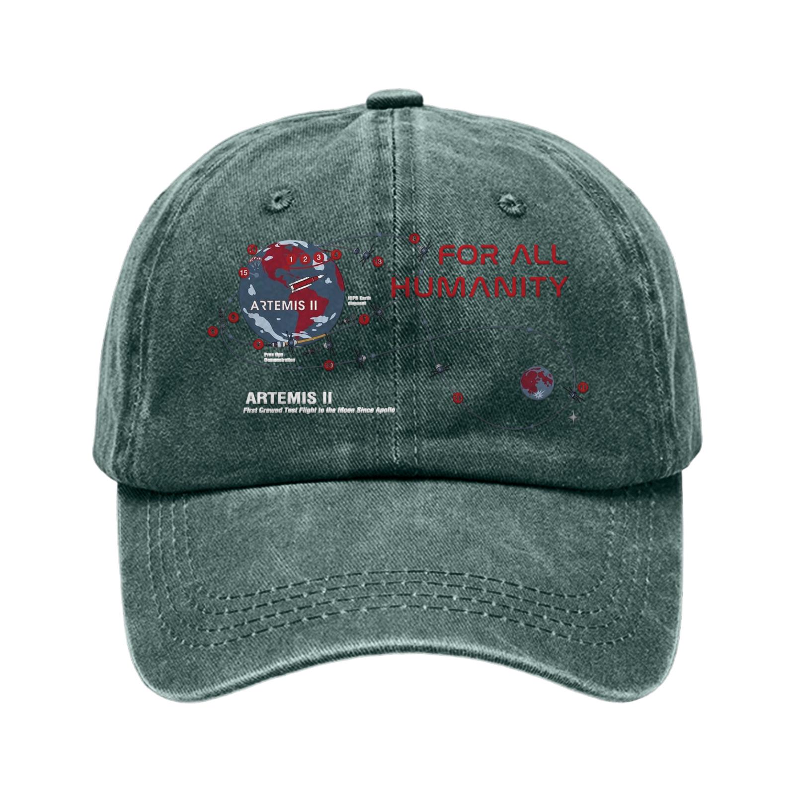

Unisex Casual Fashion Printed Baseball Cap Adjustable Fit Embroidered Space Theme Hat for Daily Wear Outdoor Activities One Size зелений