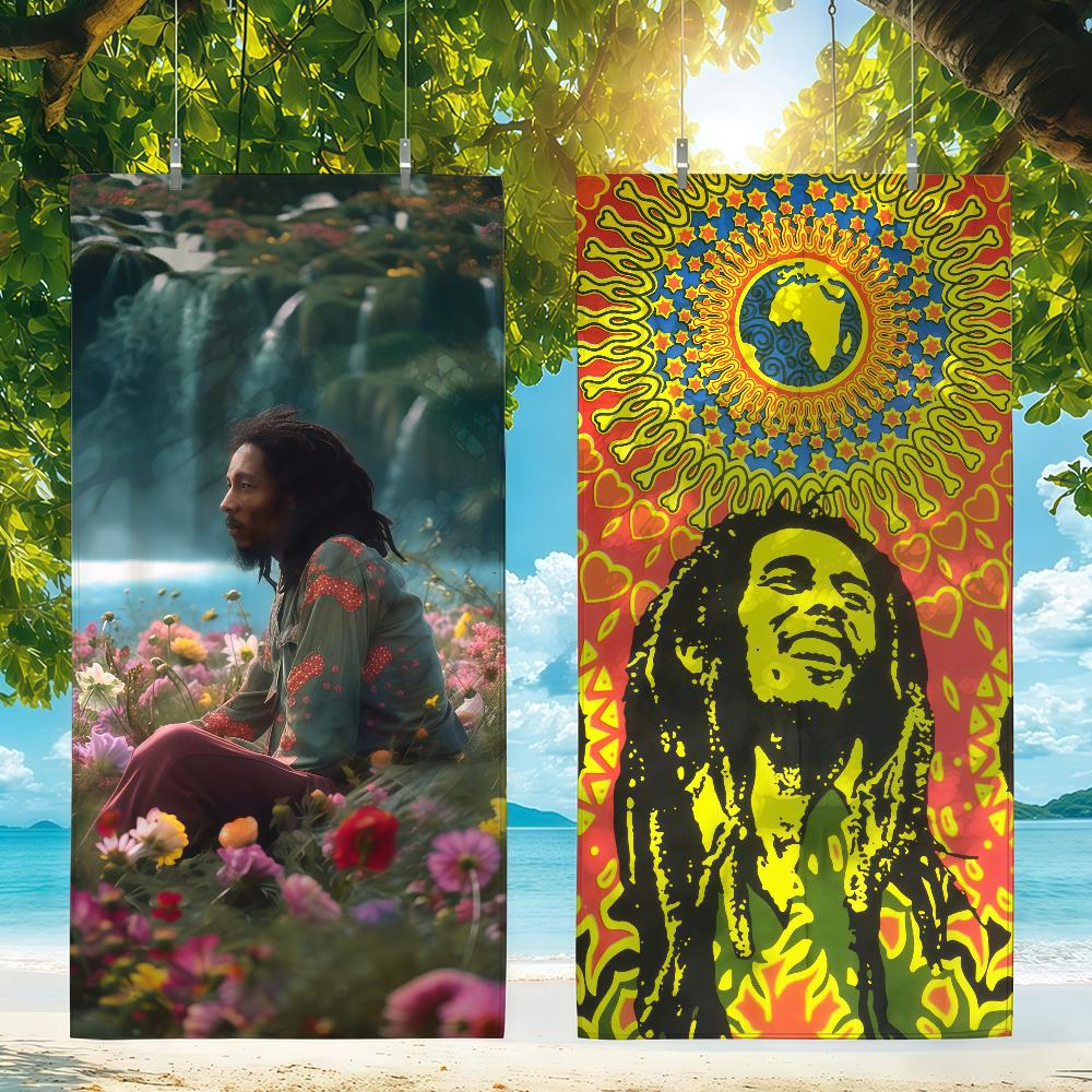 Jmg Household Supplies Singer Bob M-Marley Towel Beach Towel Travel Lightweight Skin Friendly For Pool Beach Camping Cruise Summer