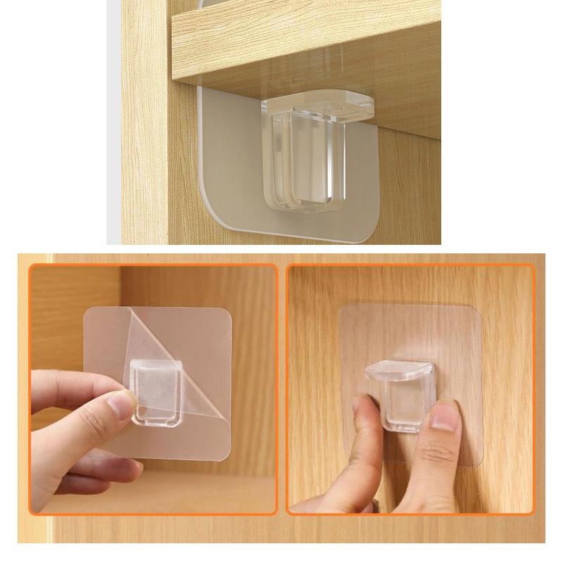 10Pcs Shelf Support Pegs Free Punching Nail Strong Triangle Bracket Clip Wall Mounted Wall Cabinet Home Accessories