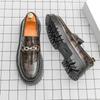 New Outdoor Men's Fashion Loafers Luxury Men Dress Shoes All-match Mens Slip On Footwear Business Moccasins All-match Male Flats