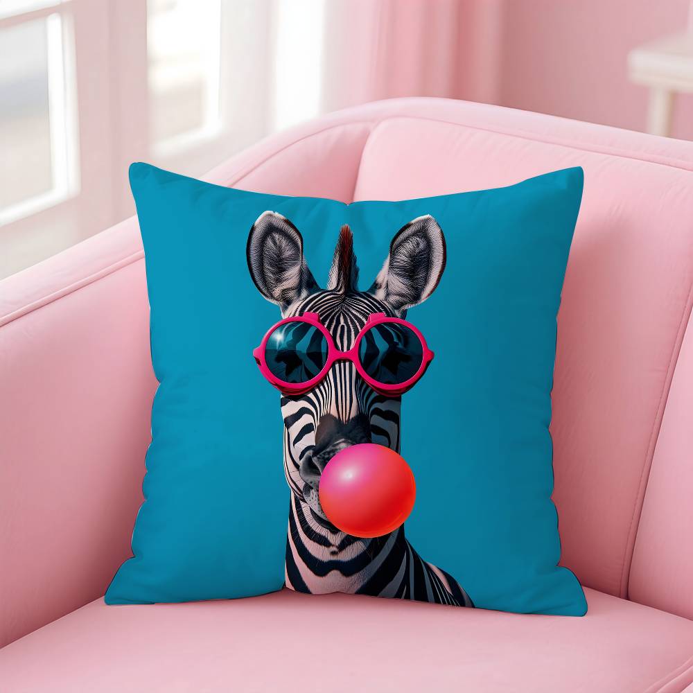 Vibrant Animal Bubble Fashion Tiger Pillow Case Pattern Printing Pillowcase Living Room Sofa Cushion Cover Bedroom Room Decor